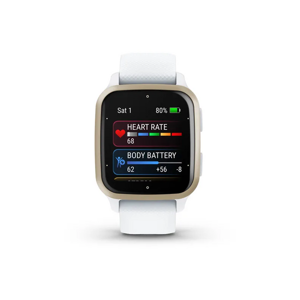 Смарт-годинник Garmin Venu Sq 2 Cream Gold Aluminium Bezel with White Case and Silicone Band (010-02701-11) 010-02701-11 фото