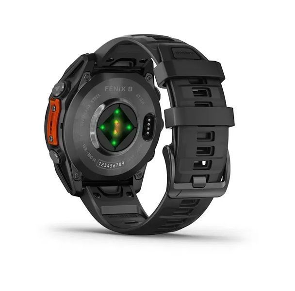 Смарт-годинник Garmin Fenix 8  47 mm  AMOLED Slate grey with Black silicone band (010-02904-00) 010-02904-00 фото