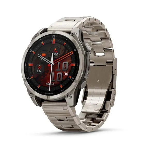 Смарт-годинник Garmin Fenix 8  47 mm AMOLED Sapphire Titanium with Vented titanium bracelet (010-02904-40) 010-02904-40 фото