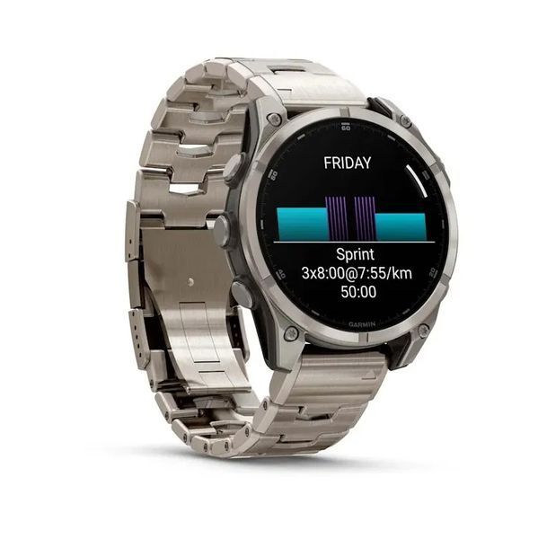 Смарт-годинник Garmin Fenix 8  47 mm AMOLED Sapphire Titanium with Vented titanium bracelet (010-02904-40) 010-02904-40 фото