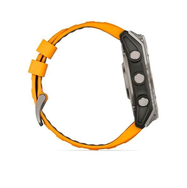 Смарт-годинник Garmin Fenix 8  51 mm AMOLED Sapphire Titanium with Spark orange/graphite silicone band (010-02905-11) 010-02905-11 фото