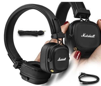 Навушники з мікрофоном Marshall Major IV Black (1005773) 1005773 фото