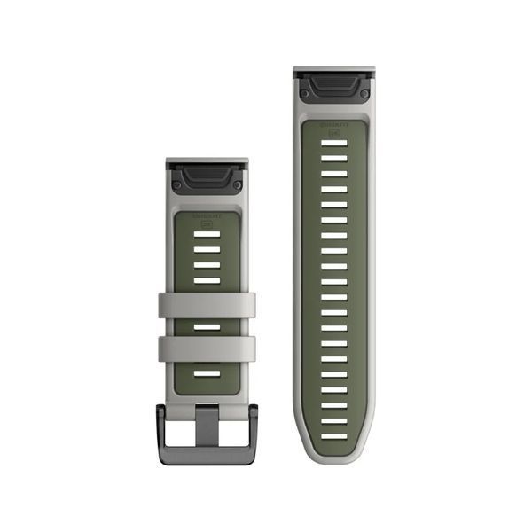 Ремінець силіконовий Garmin QuickFit 26 Watch Bands Fog Grey/Moss Silicone (010-13281-08) 010-13281-08 фото