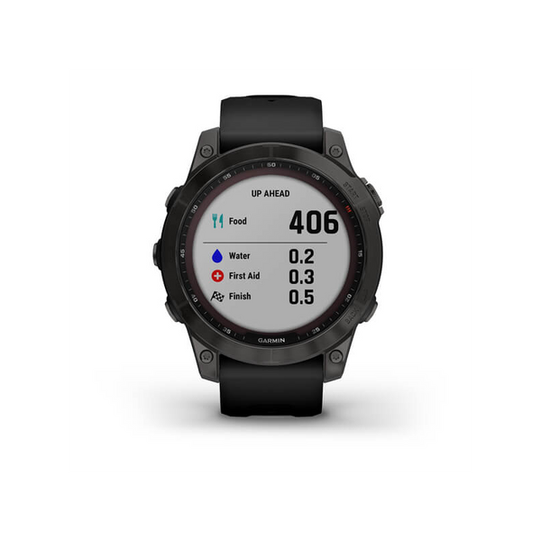 Смарт-годинник Garmin Fenix 7 Sapphire Solar Black DLC Titanium with Black Band (010-02540-35) 010-02540-35 фото