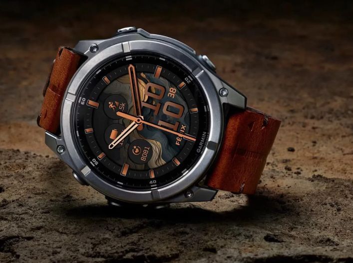 Смарт-годинник Garmin Fenix 8  51 mm AMOLED Sapphire Carbon grey DLC with Chestnut leather band (010-02905-40) 010-02905-40 фото