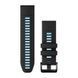 Ремінець силіконовий Garmin QuickFit 26 Watch Bands Black/Cirrus Blue Silicone (010-13281-05) 010-13281-05 фото 1