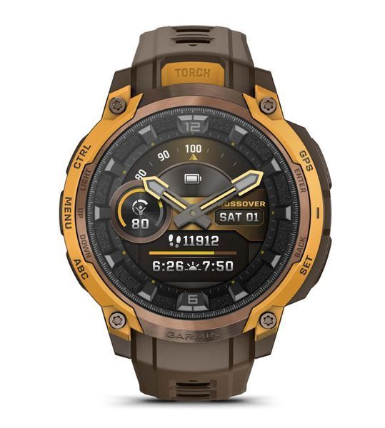Смарт-годинник Garmin Instinct Crossover AMOLED Bronze/Sunburst (010-03398-01) 010-03398-01 фото