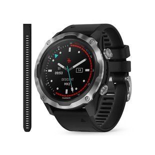 Смарт-годинник Garmin Descent Mk2 Stainless Steel with Black Band (010-02132-10)  010-02132-10 фото