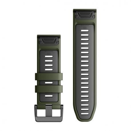 Ремінець силіконовий  Garmin QuickFit 26 Watch Bands Moss/Graphite (010-13281-07) 010-13281-07 фото