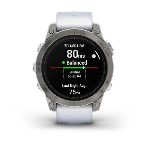 Смарт-годинник Garmin Epix Pro (Gen 2)  Sapphire Edition 47 mm Titanium with Whitestone Band (010-02803-21) 010-02803-21 фото