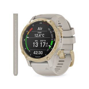 Смарт - годинник Garmin Descent Mk2S Light Gold with Light Sand Silicone Band (010-02403-01) 010-02403-01 фото