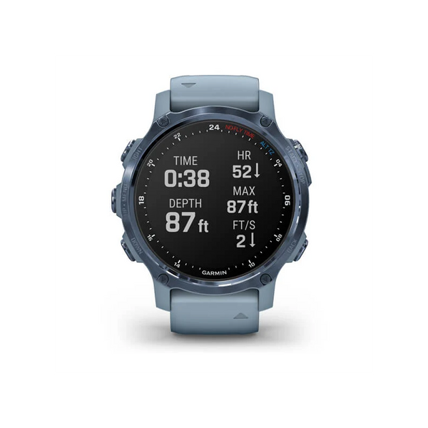 Смарт- годинник Garmin Descent Mk2S Mineral Blue with Sea Foam Silicone Band (010-02403-07)  010-02403-07 фото