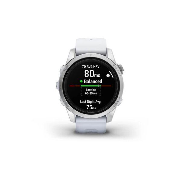 Смарт-годинник Garmin Epix Pro (Gen 2)  Standard Edition 42 mm Silver with Whitestone Band (010-02802-01) 010-02802-01 фото