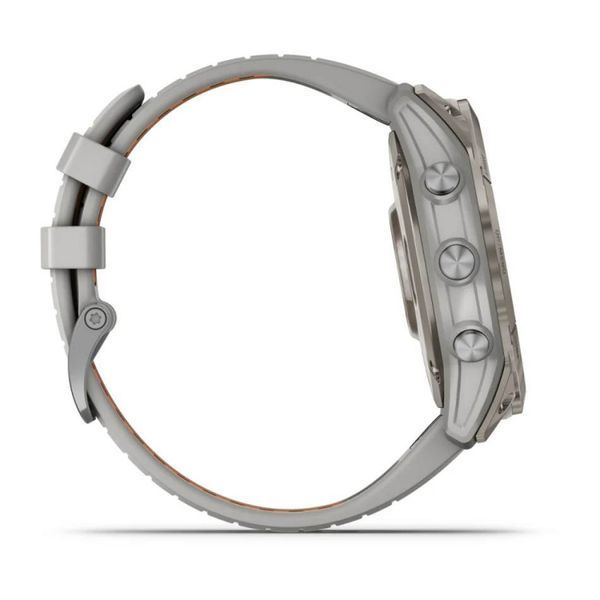 Смарт-годинник Garmin Fenix 7X Pro Sapphire Solar Edition Titanium with Fog Gray/Ember Orange Band (010-02778-15) 010-02778-15 фото