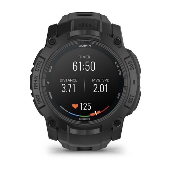 Смарт-годинник Garmin Instinct 3 50 mm AMOLED Tactical Edition Black with Black Band (010-03020-50) 010-03020-50 фото