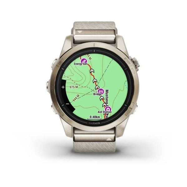 Смарт-годинник Garmin Epix Pro (Gen 2) Sapphire 42mm Soft Gold with Cream Heathered Nylon Band (010-02802-20) 010-02802-20 фото