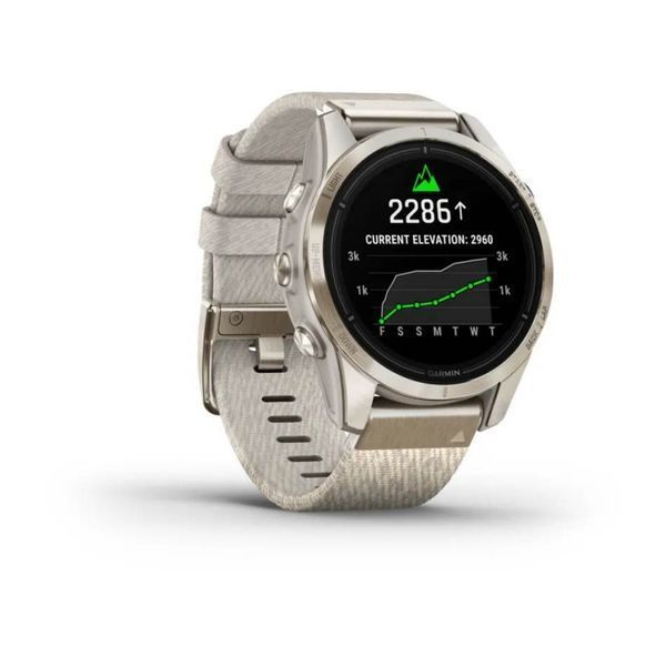 Смарт-годинник Garmin Epix Pro (Gen 2) Sapphire 42mm Soft Gold with Cream Heathered Nylon Band (010-02802-20) 010-02802-20 фото