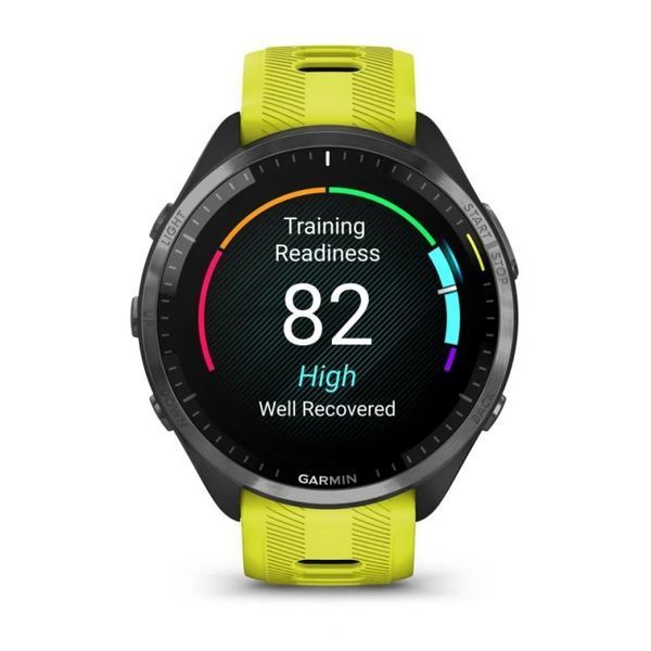 Смарт-годинник Garmin Forerunner 965 Carbon Grey DLC Titanium Bezel with Black Case and Amp Yellow/Black Silicone Band ( 010-02809-12) 010-02809-12 фото