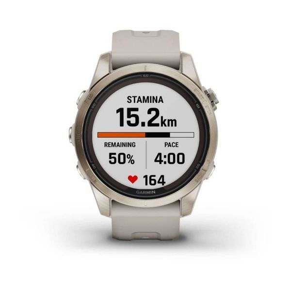Смарт-годинник Garmin Fenix 7S Pro  Sapphire Solar Edition  Soft Gold with Light Sand Band (010-02776-15) 010-02776-15 фото