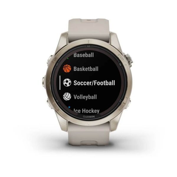 Смарт-годинник Garmin Fenix 7S Pro  Sapphire Solar Edition  Soft Gold with Light Sand Band (010-02776-15) 010-02776-15 фото