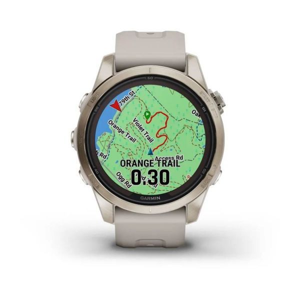 Смарт-годинник Garmin Fenix 7S Pro  Sapphire Solar Edition  Soft Gold with Light Sand Band (010-02776-15) 010-02776-15 фото