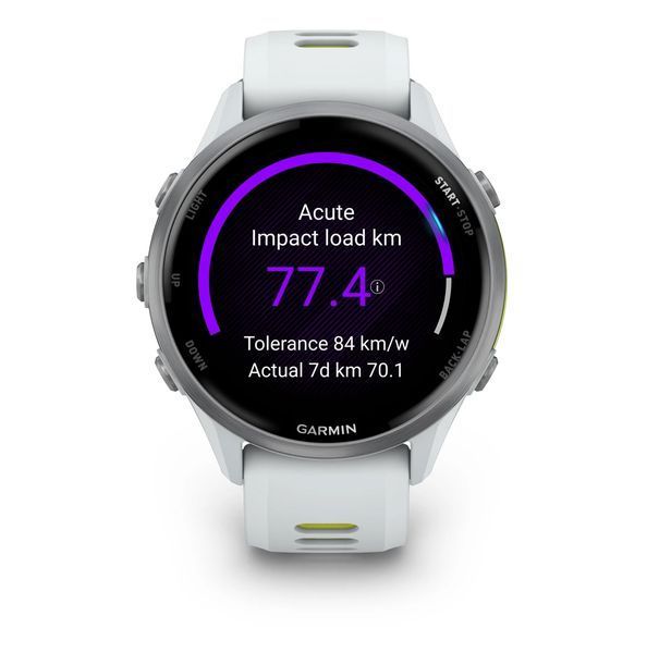 Смарт-годинник Garmin Forerunner 970 Titanium with whitestone case and whitestone/translucent amp yellow band (010-02969-11) 010-02969-11 фото