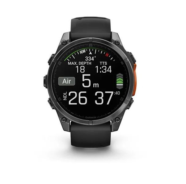 Смарт-годинник Garmin Fenix 8 51mm AMOLED Slate Gray with Black Silicone Band (010-02905-00) 010-02905-00 фото