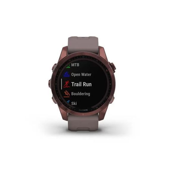 Смарт-годинник Garmin Fenix 7S Sapphire Solar Dark Bronze Titanium w. Shale Grey Band (010-02539-29) 010-02539-29 фото