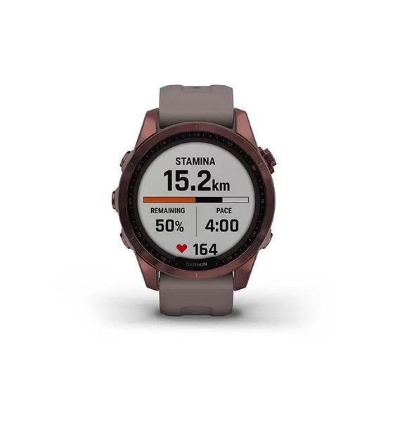 Смарт-годинник Garmin Fenix 7S Sapphire Solar Dark Bronze Titanium w. Shale Grey Band (010-02539-29) 010-02539-29 фото